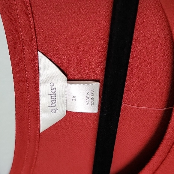 CJ Banks Classy Fall Burnt Orange NWT 3X Stretch Blouse Top - Picture 2 of 6